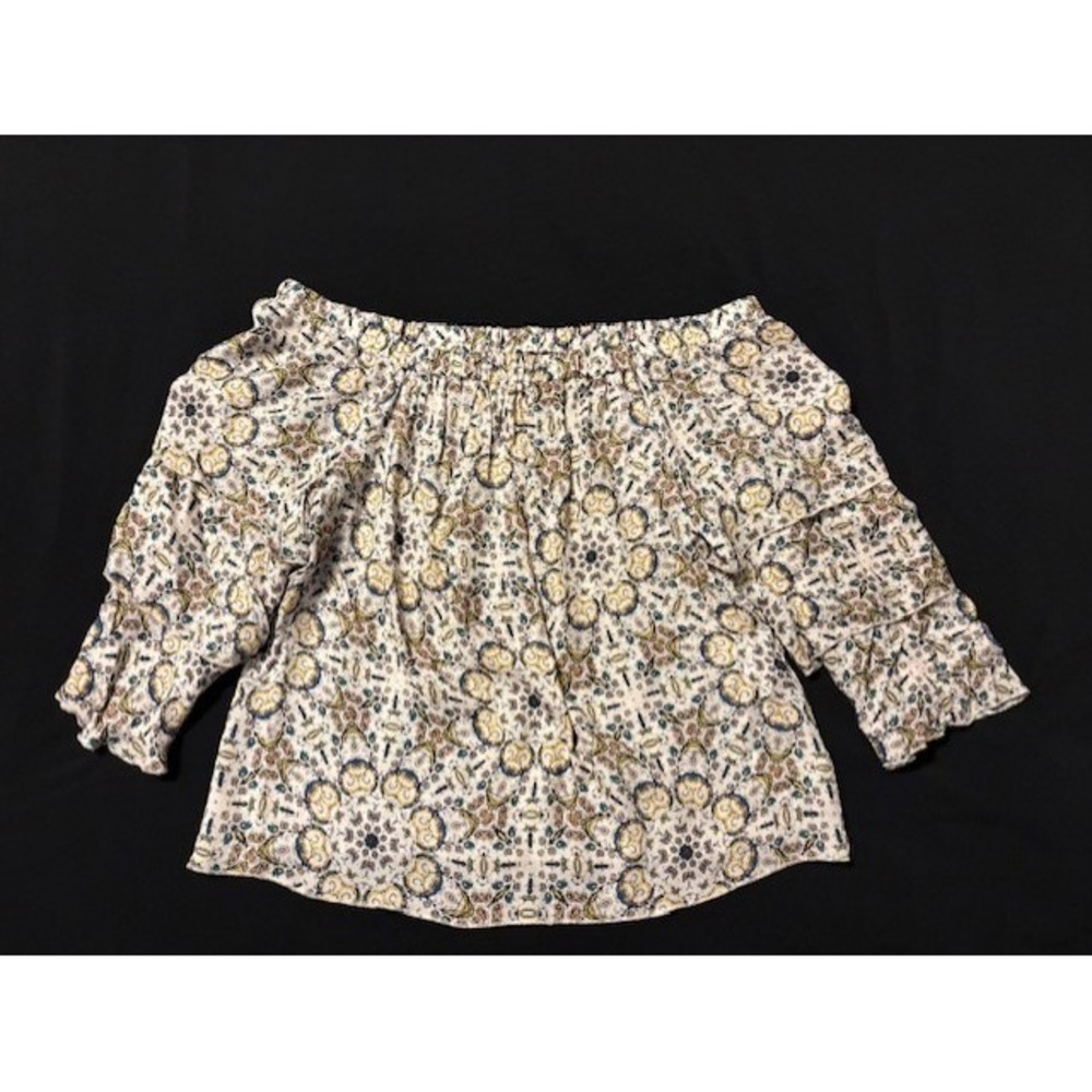 Ella Moss short sleeve off the shoulder blouse, bohemian pattern, size medium - Picture 8 of 8
